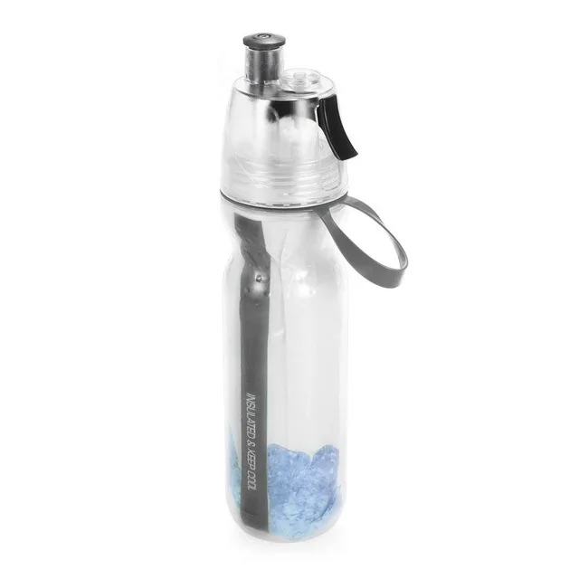 Сохраняйте прохладу Изолированная велосипедная Спортивная бутылка для воды спрей туман выдавливание бутылка 500 мл запотевание Портативный Открытый двухэтажный спрей - Цвет: B