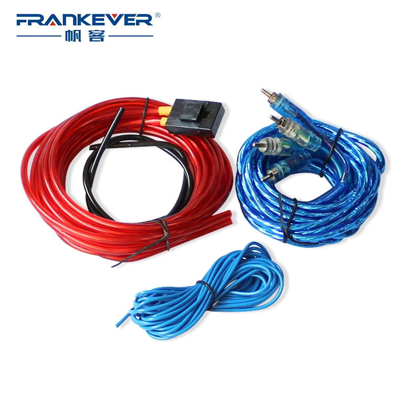

Frankever 10GA Audio Modified Car Amplifier Cable Subwoofer RCA Cables Control Wire Power Line Fuse Suit