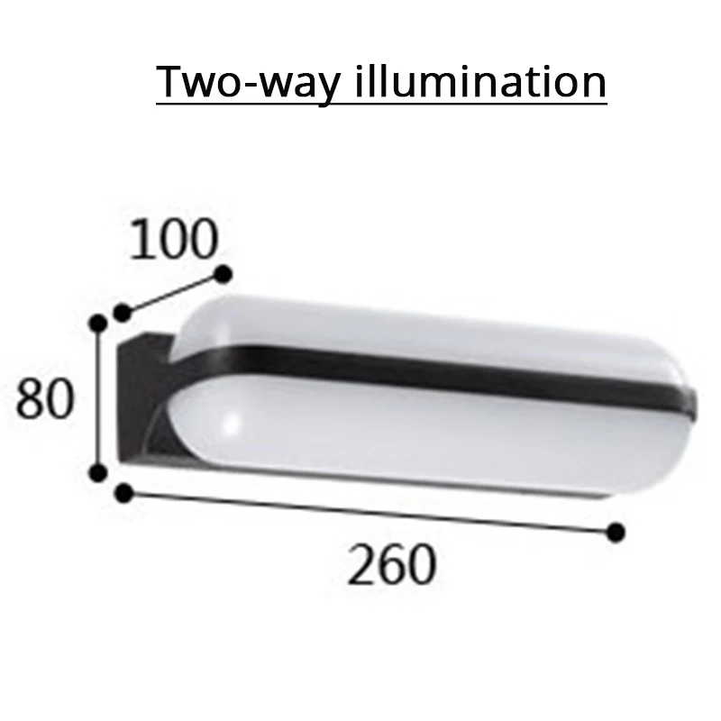 220 В 110 В светильник IP44 светодиодный наружный светильник ing настенный светильник наружный водонепроницаемый для наружных крыльцов, ворот, балкона, сада, веранды, дома - Испускаемый цвет: Two way 24w
