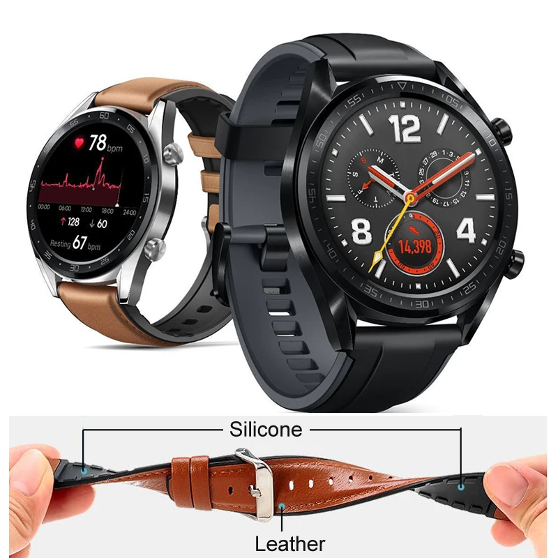 Ремешок для часов Huawei Watch GT силиконовый браслет из натуральной кожи huawei Honor Magic