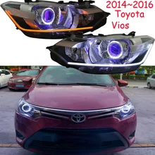 2 шт. бампер лампы для фар VIOS~, автомобильные аксессуары светодиодный фонарь DRL ходовые огни би-ксенон, противотуманная фара глаза ангела