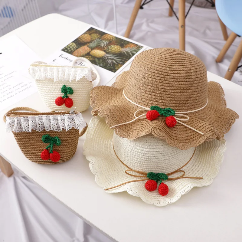 

2019 Baby Girls Summer Hat Beach Straw Hat Panama Cap Lovely Sun Hats for Kids UV Protective Hat Gorras casquette Wholesale