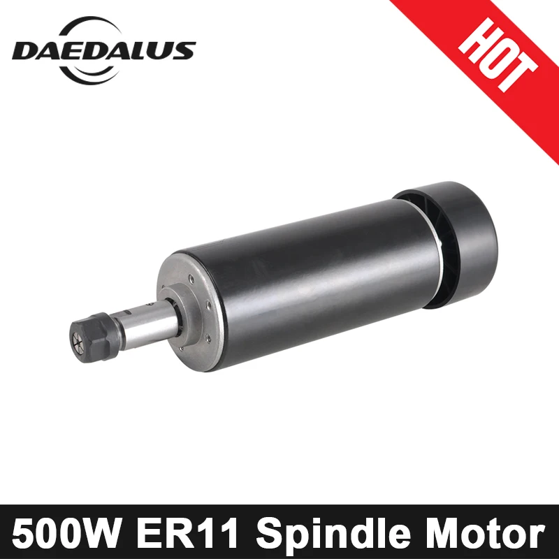 

Spindle 0.5kw DC Motor Air Cooled Spindle Motor DC 0-100V CNC Wood Router Bit ER11 Collet Chuck For Engraver Milling Machine