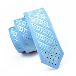2017 модный тонкий галстук синий оправа полосатый облегающий узкий гравата шёлковый жаккардовый тканый Мужские галстуки Свадебная