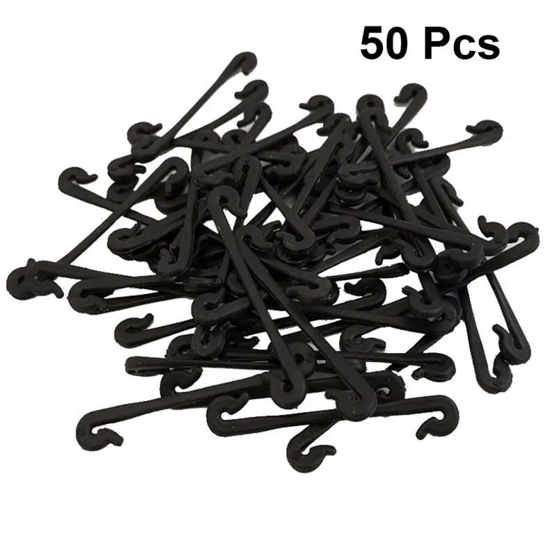 

50pcs Fixed Strapping Clips Black Fasteners Lashing Hooks Vines Tied Buckles For Vegetable Grape Vines Garden Supplies