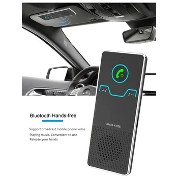 

Car Bluetooth Handsfree Kit Sun Visor Wireless Bluetooth Speaker Phone MP3 Music Player Battery Display Car Electronics