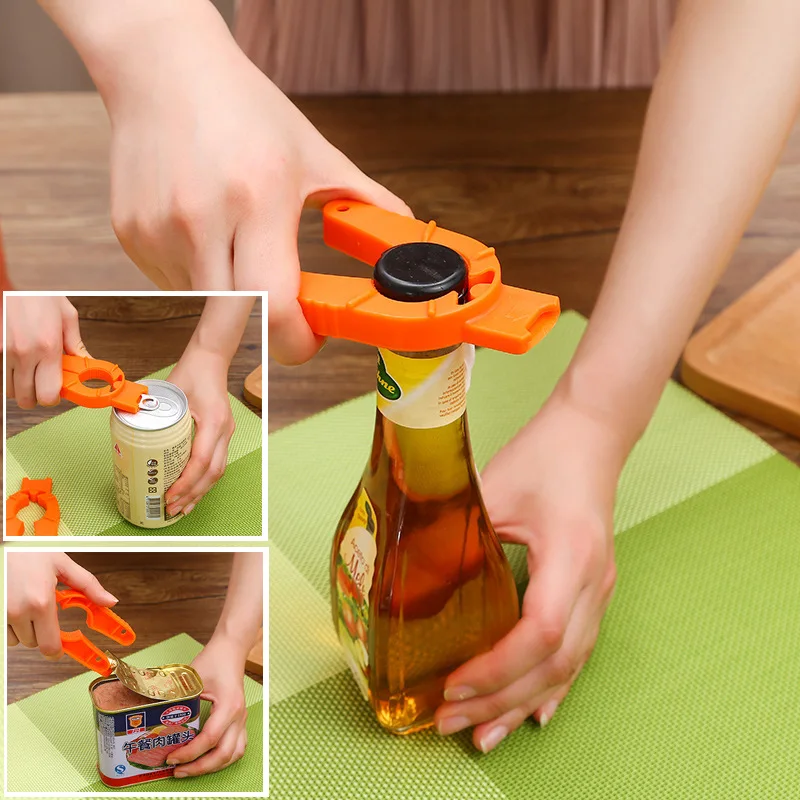 

Outdoor camping simple bottle opener multi-function plastic can open cans beverage can opener screwdriver tableware