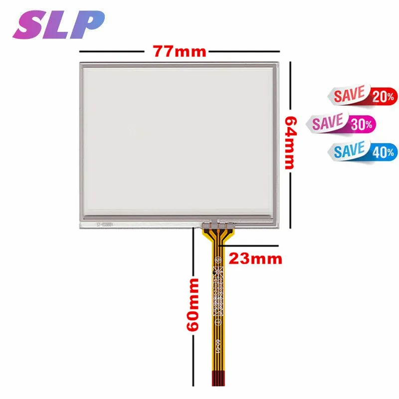 

Skylarpu New 3.5 inch 4 Wire Resistive Touch Screen Panel 77mm*64mm Touch Screen Digitizer Panel Free Shipping