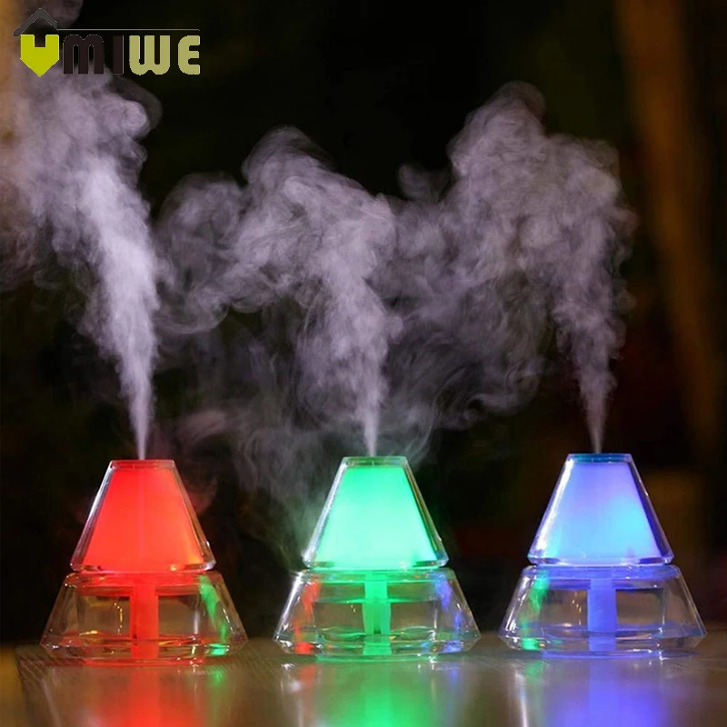 

USB Mini Iceberg Humidifier Essential Oil Diffuser Air Purifier Mist Maker Air Humidifier for Home with Color LED Night Light