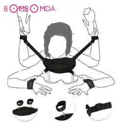 Бандажный наручники набор секс-игрушки для взрослых игр БДСМ лодыжки манжеты для взрослых ограничивающая движение одежда раба игры Любовь