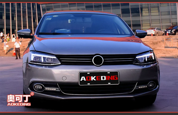 Автомобильный Стайлинг для Jetta MK6 фары 2012- светодиодный фонарь светодиодный DRL динамический сигнал Hella 5 Bi-Xenon объектив проектора Hid D2H