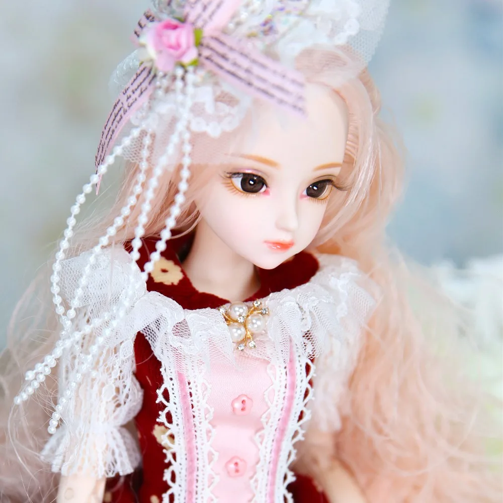 1/4 BJD Dairy Queen name by Rumia бледно розовые волосы механический сустав одежда обувь 45