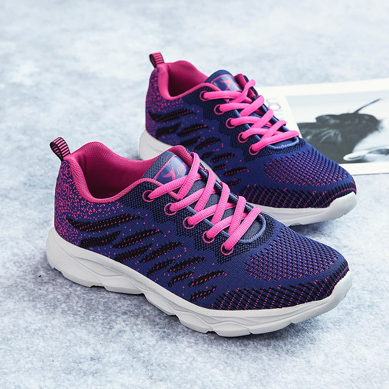 Cheap Sneakers For Women Mesh Comfortable Low Lace up Running Shoes With Rubber Sole Anti 