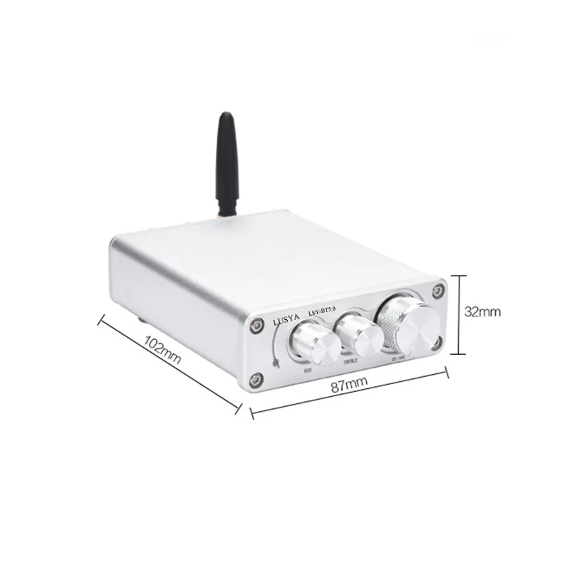 50 Вт * 2 Bluetooth 5,0 TPA3116D2 HiFi мощность готовая Плата усилителя в случае домашнего аудио TPA3116 усилитель с тройным басом T0712