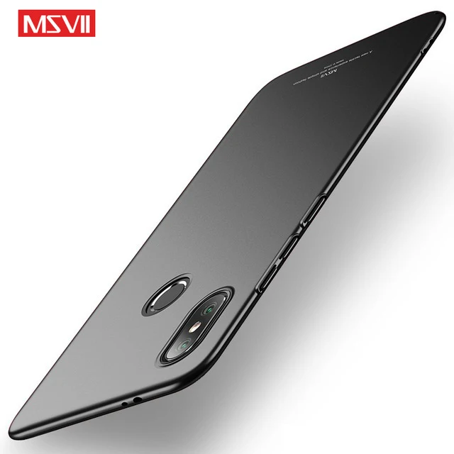 Для Xiaomi mi 8 чехол MSVII Жесткий PC полный защитный чехол ультра тонкие матовые Чехлы для Xiaomi mi 8 mi 8 SE UD Lite чехол для телефона - Цвет: Black