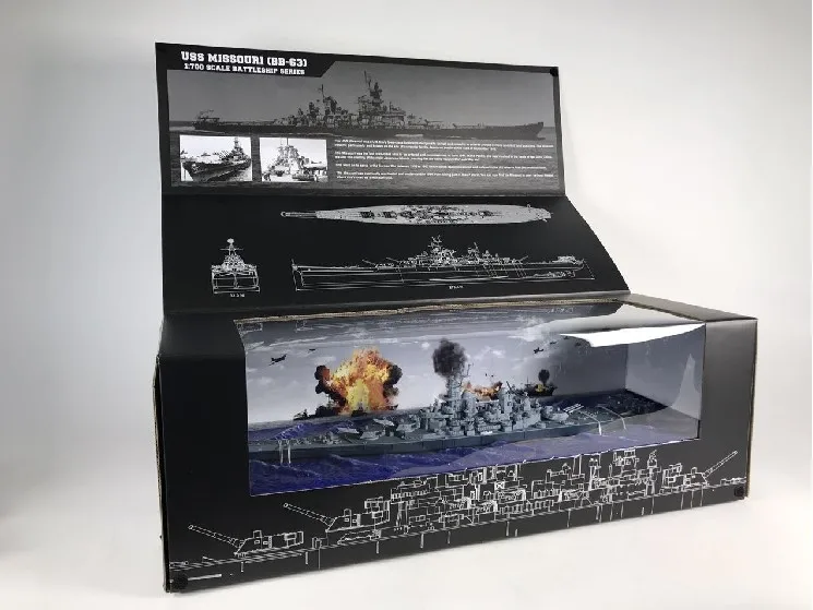 FOV 1/700 Scale USS Миссури BB-6" Mighty Mo" "Большой МО" Lowa-класс линкор литья под давлением Металл Военный корабль игрушка для коллекции