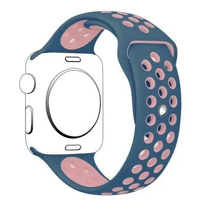 Спортивный силиконовый ремешок Ремешок для apple watch браслет на запястье часы ремешок для наручных часов часы apple Series3 Series2 1, 42 мм, 38 мм - Цвет: 6