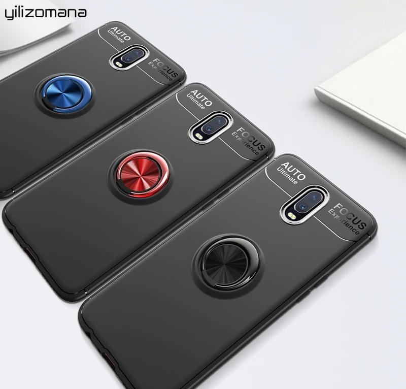 

YILIZOMANA Magnetic Car Ring Holder Back Cover For ONEPLUS 1+ 6 6T T Soft TPU Shockproof Phone Cases