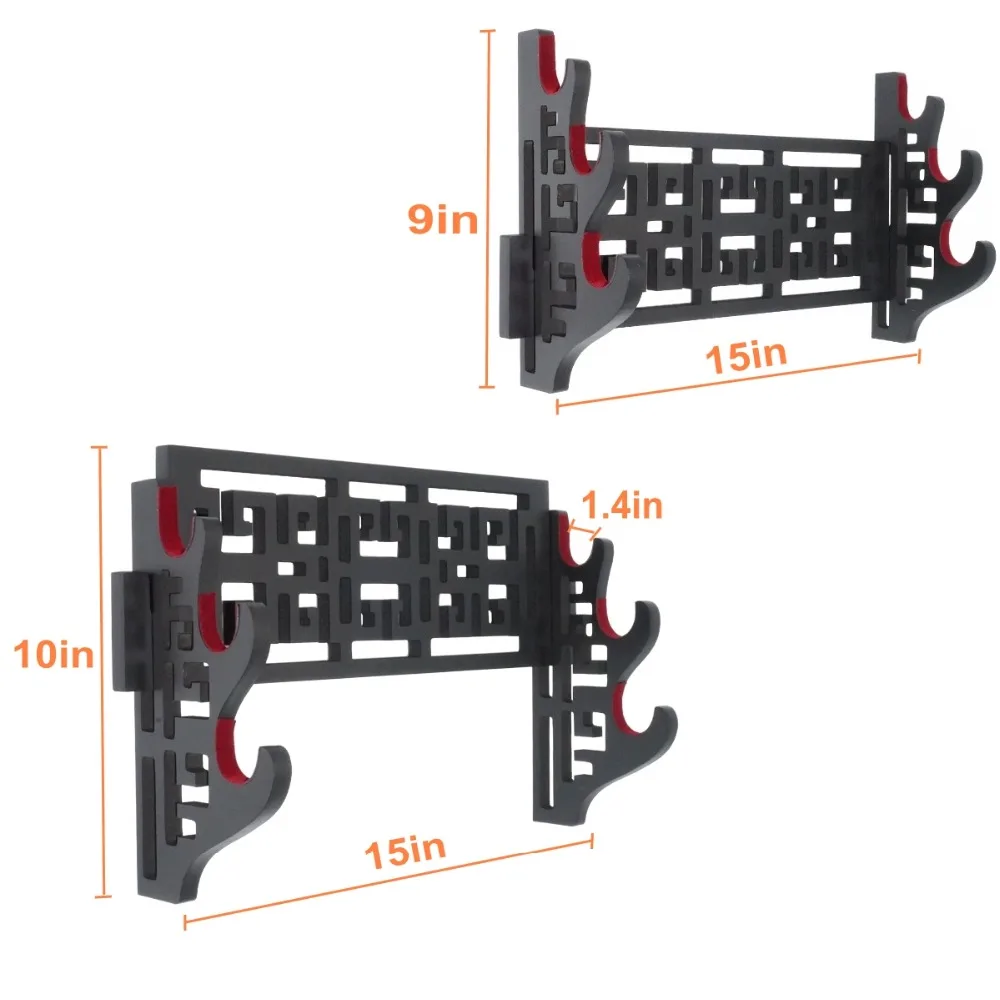 Бархатная Защитная настенная Подставка для меча с фетровыми полосками для катаны вакизаши гэнджи 3 уровня классический