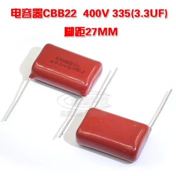 

New and original 400V 335J Foot distance 27MM CBB22 3.3UF 400V J file red