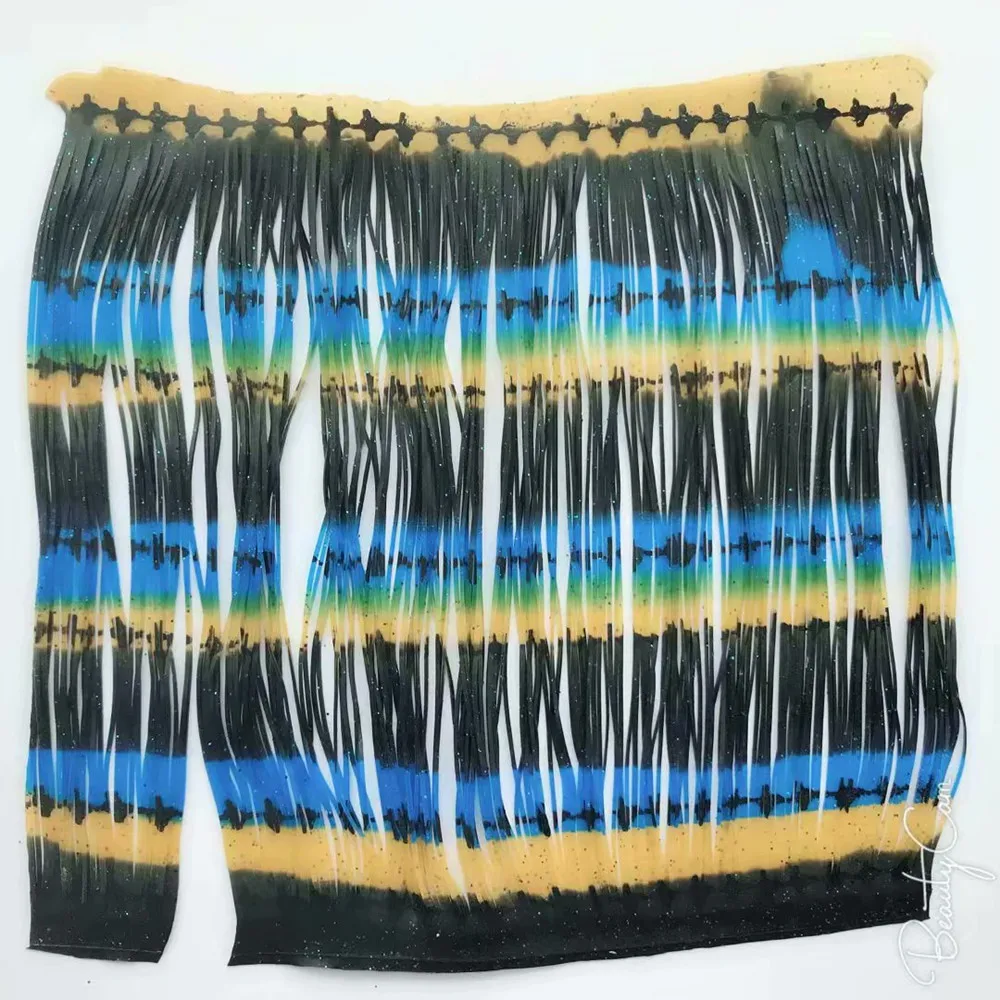 

Fishing Lure Silicone Skirt Layers,Silicone Skirt Material for Tackle Craft, DIY Spinner, Rubber Jigs, Buzzbait--229