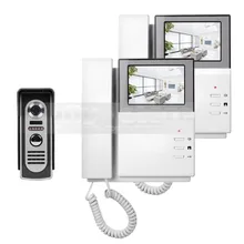 DIYSECUR 800×480 Video de La Puerta Teléfono Video Intercom Timbre 4.3 pulgadas de ALTA DEFINICIÓN Monitor de Interior + 600 TVLine Visión Nocturna Al Aire Libre cámara