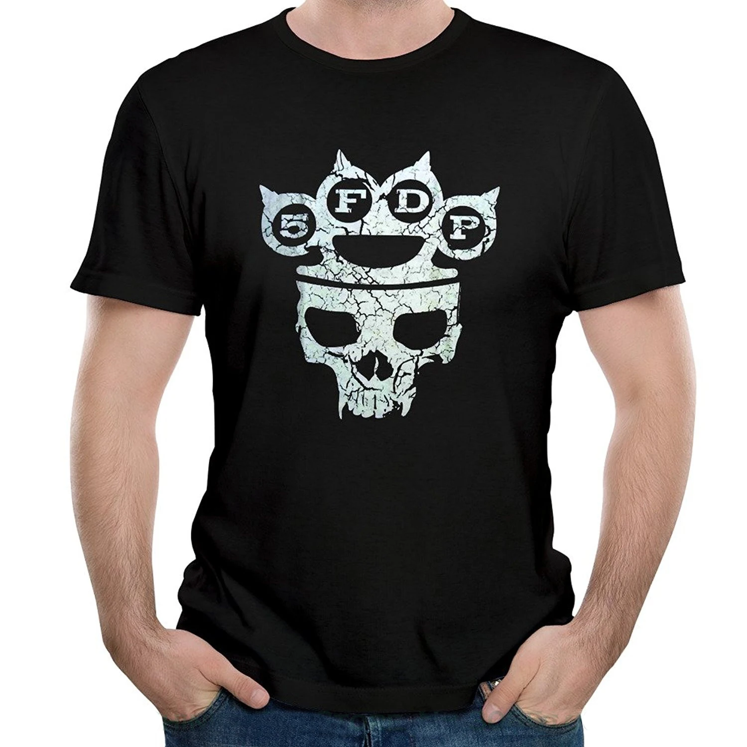 Camiseta personalizada camiseta Five Finger Death Punch 5fdp cráneo