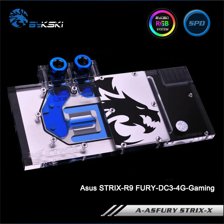 Bykski A ASFURY полноэкранная Графическая карта блок водяного охлаждения RGB/RBW для Asus STRIX