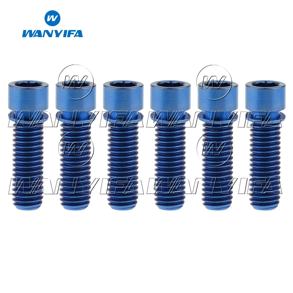 

Wanyifa Bike Bicycle Cycling Titanium Crankset Chainring Bolts Nuts M8 Road Bike MTB 10mm 5pcs/Lot