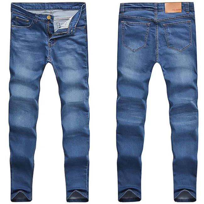KIC BRAND Fashion Stretched Men Jeans Soft Denim Light Blue Pencil ...