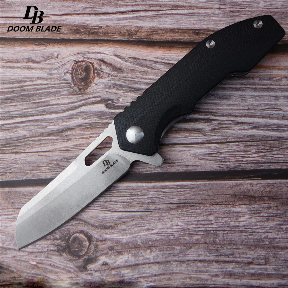 7," FH11 60-61HRC ножи Складной нож тактический карманный нож s G10 Ручка D2 лезвие человек практичный открытый инструмент для кемпинга - Цвет: Черный