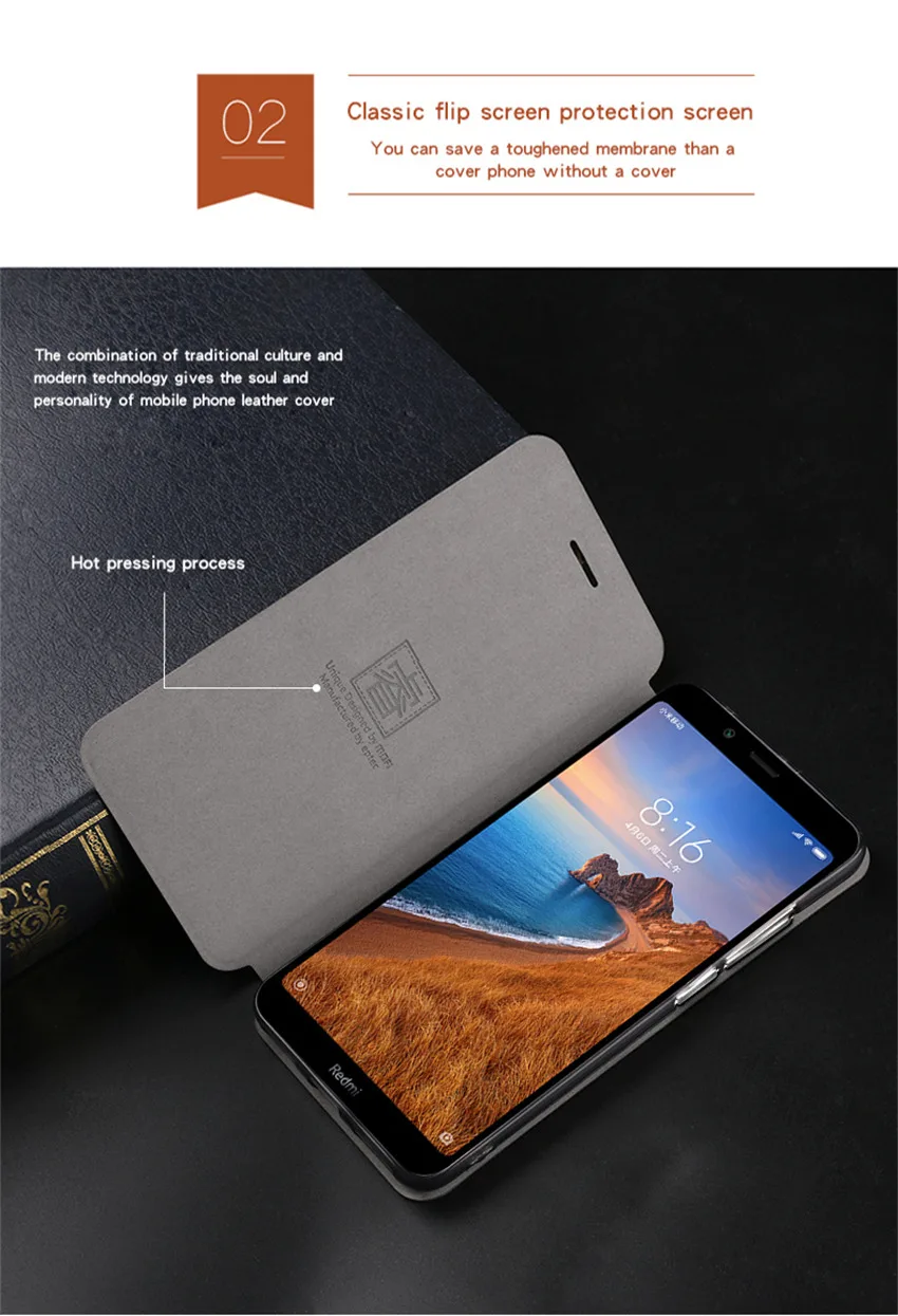 Чехол-книжка MOFI для Xiaomi Redmi 7A, высококачественный кожаный чехол-подставка для Xiaomi Redmi 7A