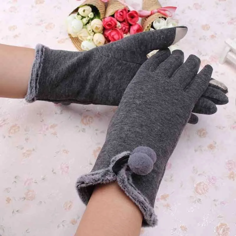 Дизайн зимние теплые мягкие кашемировые наручные перчатки для женщин девочек женские регулируемые пальчики варежки