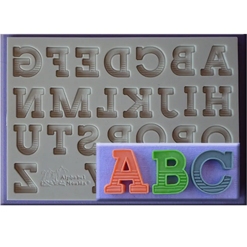 

Cupcake Liners Digital English Cake Mold Letter Number Silicone DIY Fondant and Bake Alphabet Kitchenware Mould Home Tool