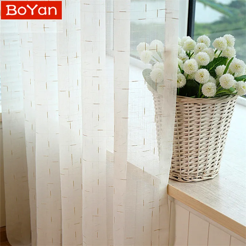 

Latest Elegant Europe White Linen Curtain Fabrics Tulle Sheer Window Curtains for Living Room Panels Window Treatment Rideaux