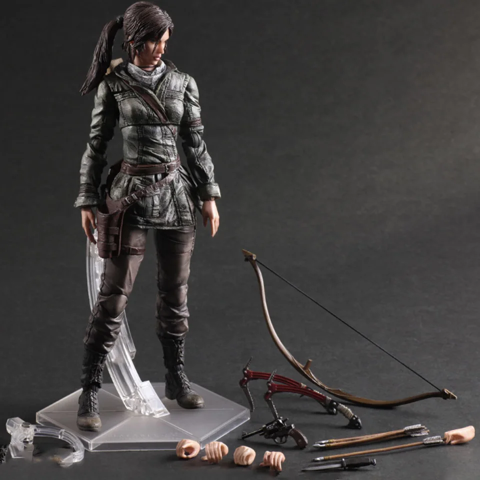 

Tronzo Action Figure 26cm The Tomb Raider Figure PVC Lara Croft Figure Toys Play Arts Kai Toys Collectible Model Toy For Boy