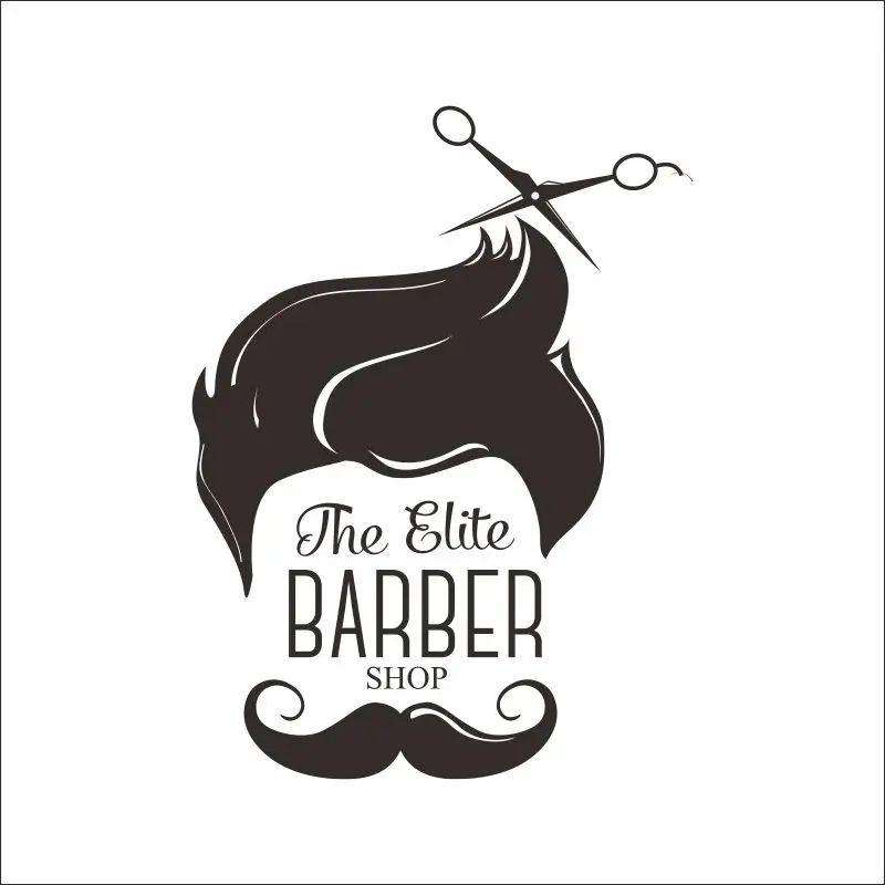 CHM- hombre Barber Shop Salon de belleza la pared ventana herramientas para el cabello etiqueta estilista 1680 | Дом и сад