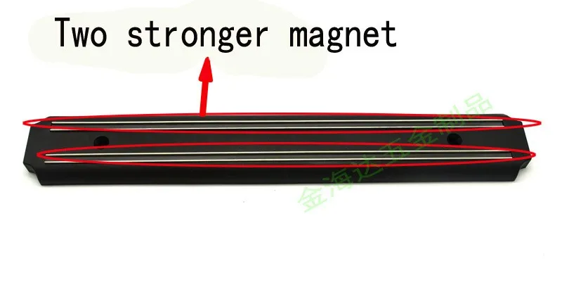 Высокое качество мощный магнитный для ножей держатель инструмента полка для Кухня для пабов, баров, прилавков черный Ножи держатель