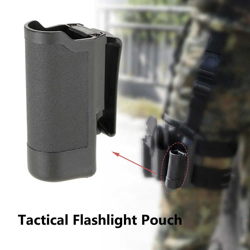 

Tactical Torch Holder Quick Release LED Flashlight Holster Pouch Belt Clip Holster Outdoor Flash Light Lamp Torch Holders