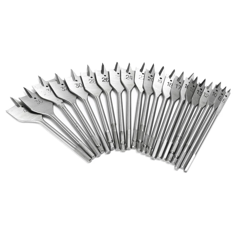 1Pc Titanium Coated Spade Flat Head 6mm-40mm Woodworking Tools Wood Boring Drill Bits Power Tools For Hand Drill Wood Drilling