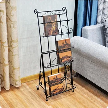 

3 Pocket Metal Iron Folding Magazine Rack Stand Display Literature Rack Newspaper Rack Book Shelf Poster Stand ZA4634