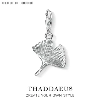 

Original 925 Sterling Silver DIY Pendant Charm Ginkgo Leaf 2019 Summer Bracelet Charm Women Men for Jewelry Making Wholesale