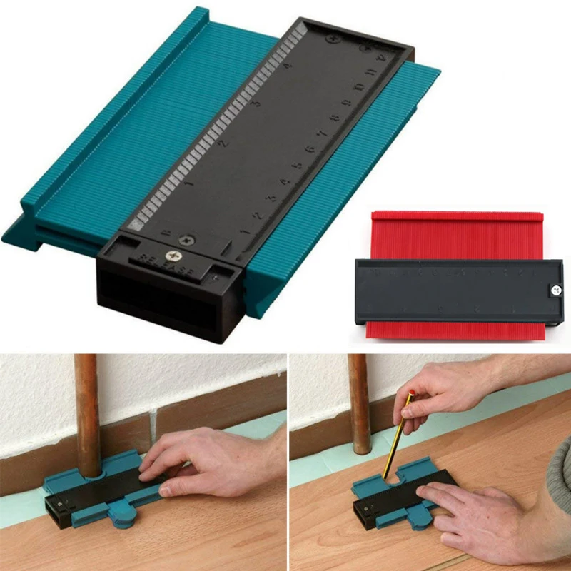 

Contour Profile Copy Angle Ruler Measurement Woodworking Gauging Wood Marking Tiling Laminate Tiles Measuring Tool Protractor