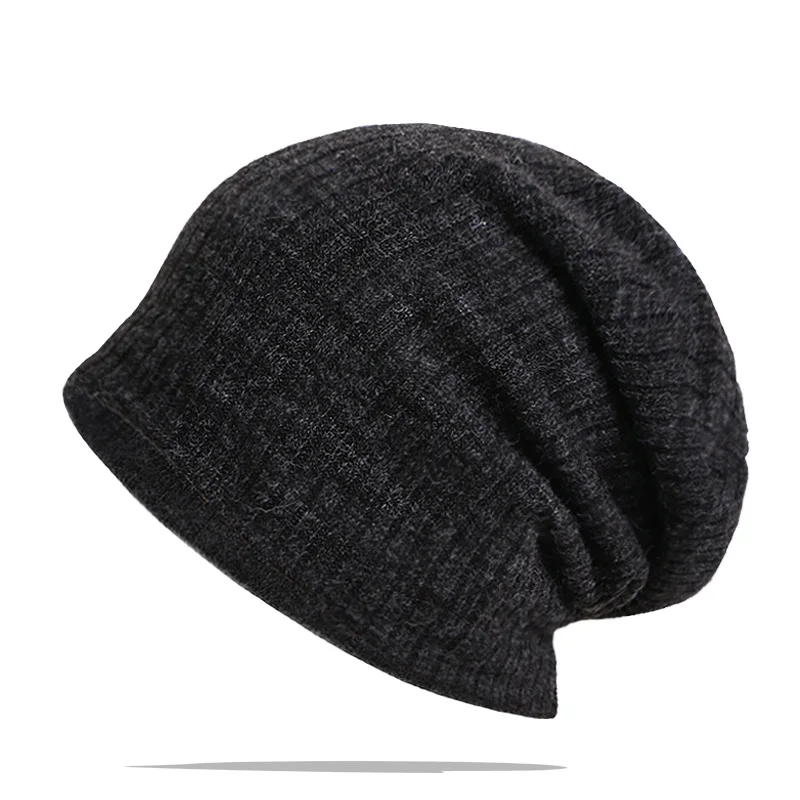 Autumn and winter men's knitted Hedging cap outdoor casual Beanie Hat youth street hip hop Innocent cap - Цвет: A
