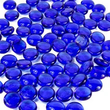 Приблизительно 50 шт. плоские кобальтовые синие шарики, галька 250 г для наполнителя вазы, разброс стола, декор аквариума