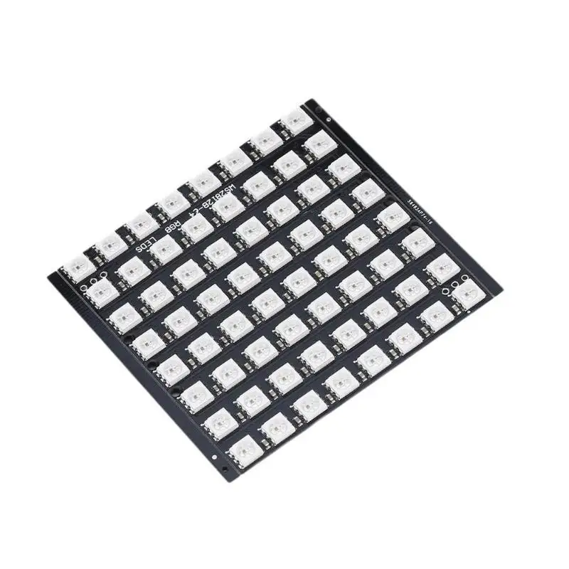 WS2812B 8x8 64-разрядные полные Цвет 5050 RGB светодиодный светильник Панель светильник квадратный потолочный светильник Форма светодиодный потолочный Панель светильник для Arduino