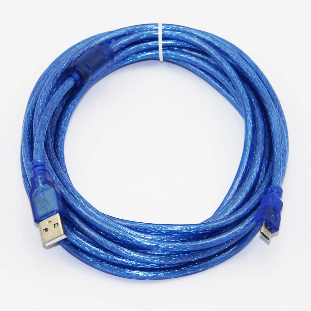 Bochara مايكرو USB 2.0 البيانات كابل USB-A إلى ميركو-B المزدوج التدريع (احباط + مزين) شفافة الأزرق 1.5 متر 1.8 متر 3 متر 5 متر