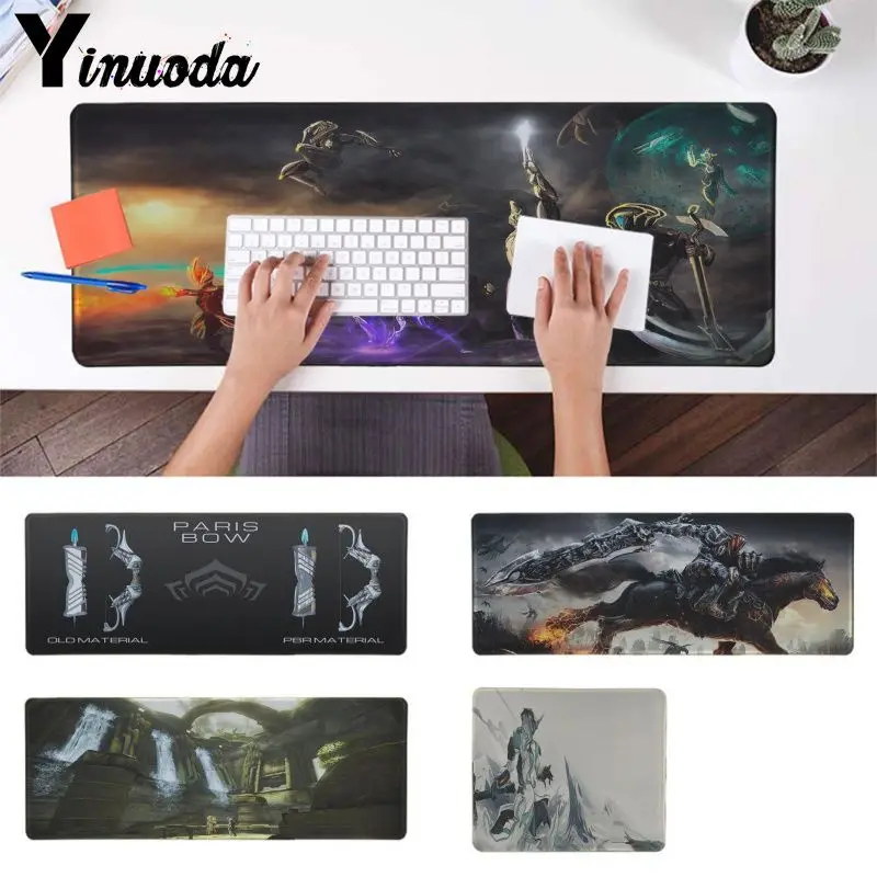 

Yinuoda Non Slip warframe game Keyboards Mat Rubber Gaming mousepad Desk Mat Good quality Locking Edge large Mouse Pad anime