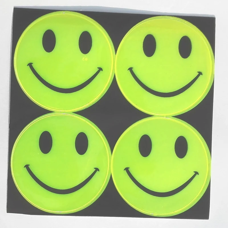 13 model, 1 sheet(4pcs),6.50CM Reflective safety sticker smile face for motorcycle,bicycle,kids toy,any where for visible safety