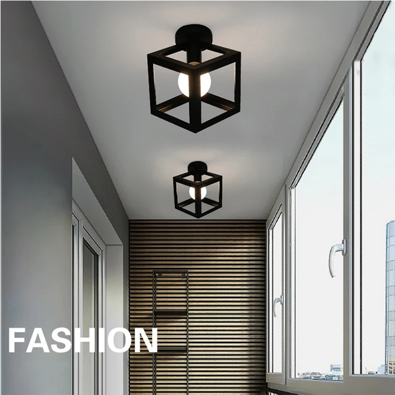Luzes de Teto Gaiola do Vintage Lâmpada do Teto Moderno Plafondlamp Casa Iluminação Sala Estar Lampara Techo Suspensão Luminária E27 Led 17 iluminação sala estar gaiola do vintage lâmpada